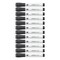 U Brands Low-Odor Dry-Erase Markers with Erasers - Black/Broad Chisel Tip (1-Dozen)